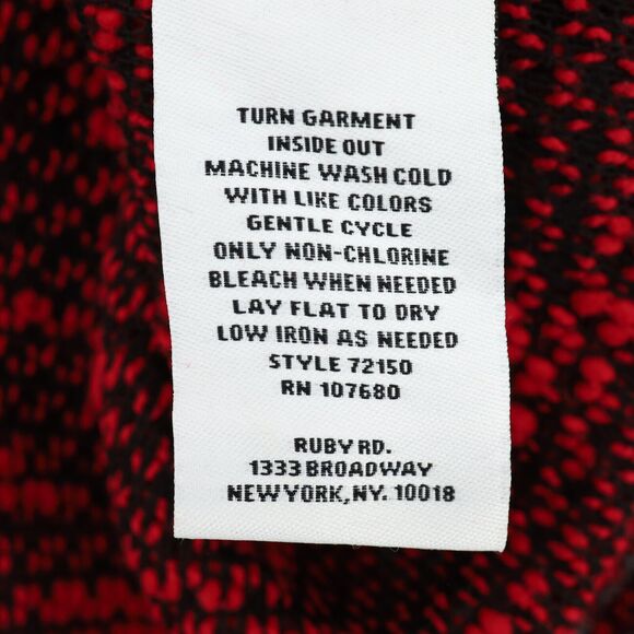 Ruby Rd Sweater Womens Large Black Red Cowl Neck Chunky Knit Pullover Oversized - Picture 12 of 12